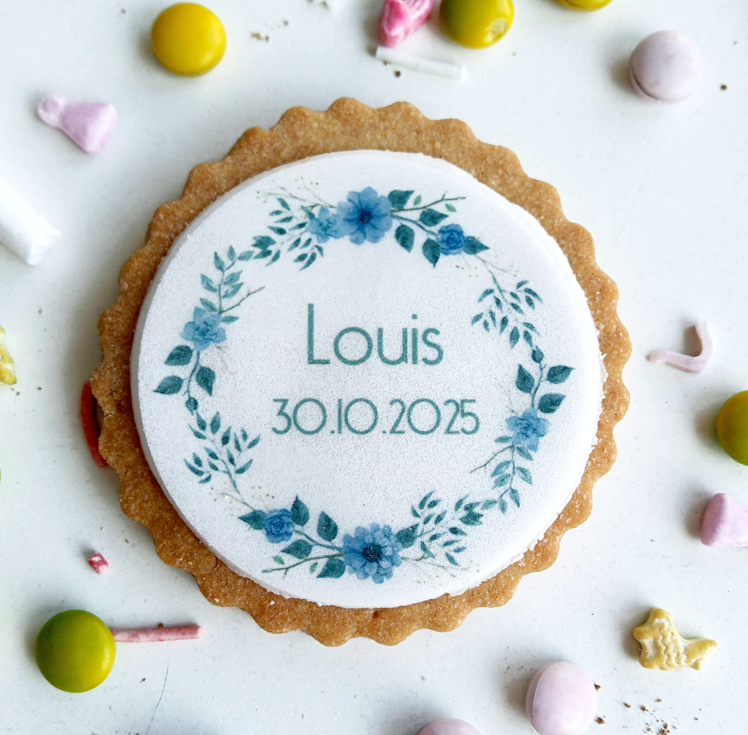 biscuit-sable-personnalise-bapteme-fleur-bleu-choc-champ-cadeau-invite-joli